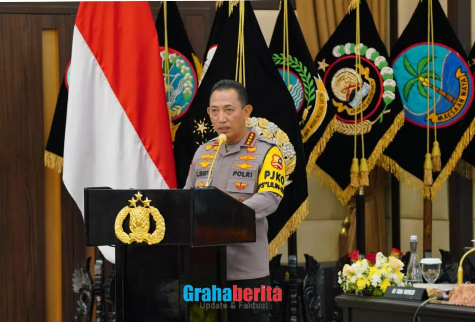 Sampaikan Rilis Akhir Tahun 2025, Kapolri Ajak Doakan Korban Bencana di Sumatera