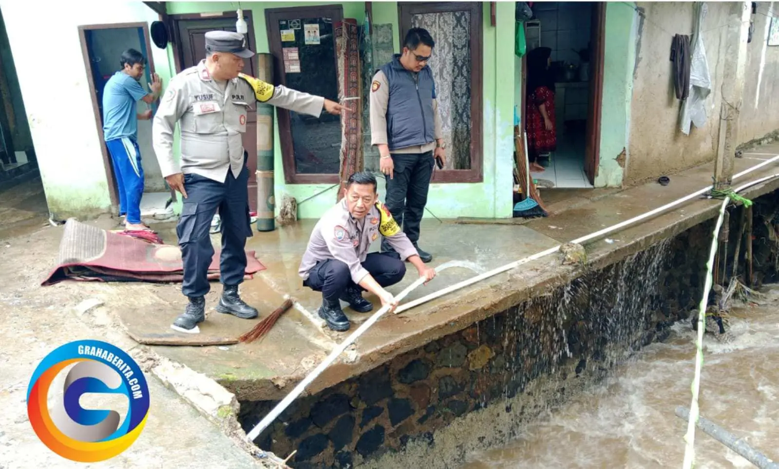 Kepolisian/TNI dan Stakeholder Terus Memantau Musibah Bencana Alam, di Kecamatan Cisarua Berangsur Pulih 