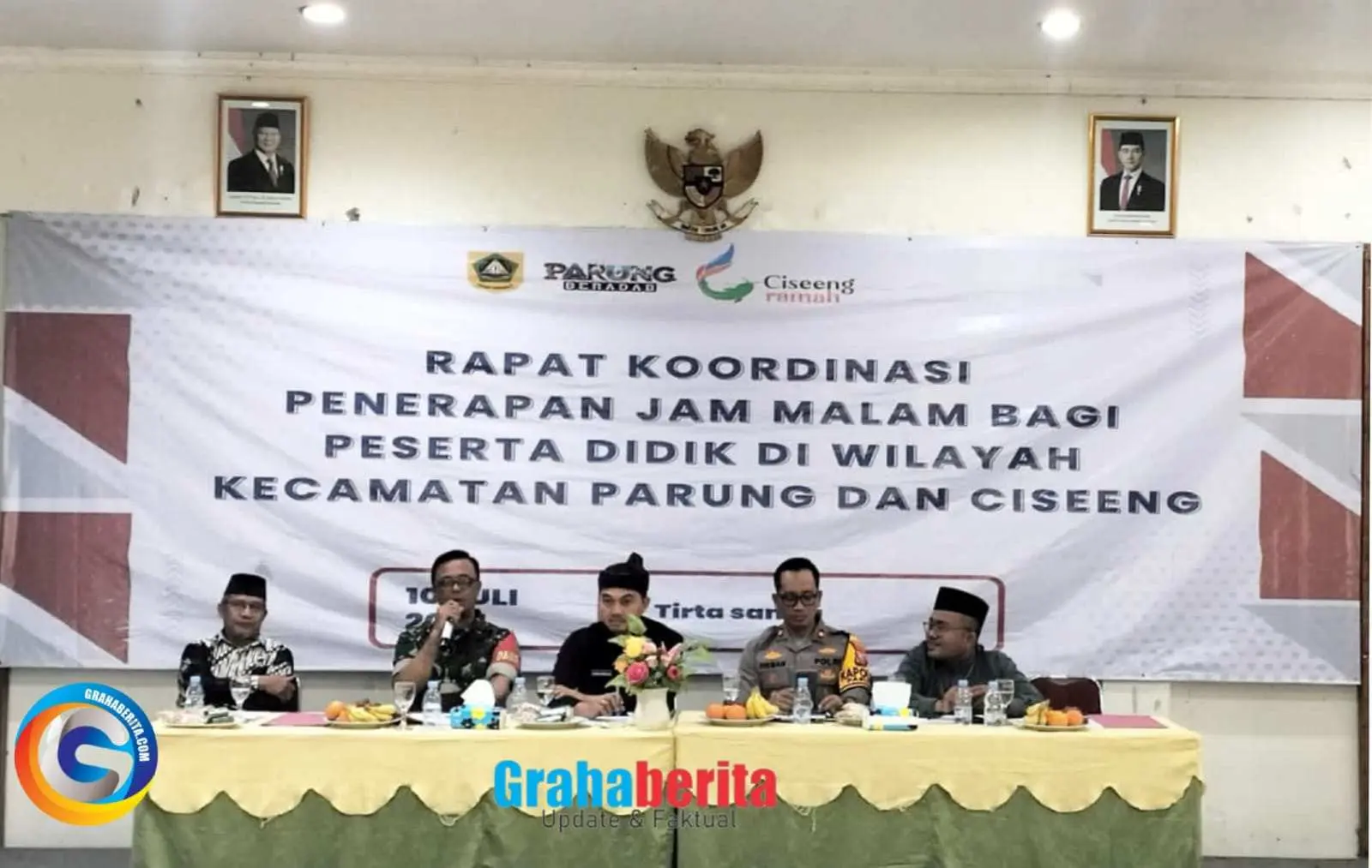 Forkopimcam  Parung dan Ciseeng Sosialisasi Jam Malam Bagi Pelajar 